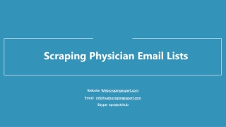 Scraping Physician Email Lists