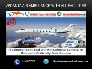 Air Ambulance in Ahmadabad |Vedanta Air Ambulance in Ahmadabad with Medical Equi