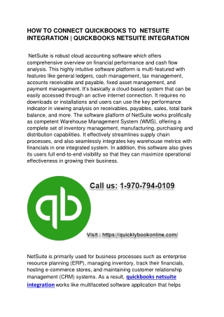How to connect Quickbooks to Netsuite
