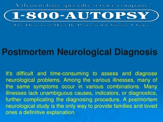 Postmortem Neurological Diagnosis