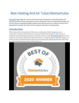 Best Heating And Air TulsaAbestairtulsa