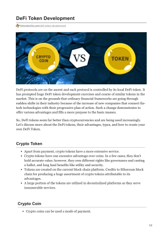 DeFi Token Development