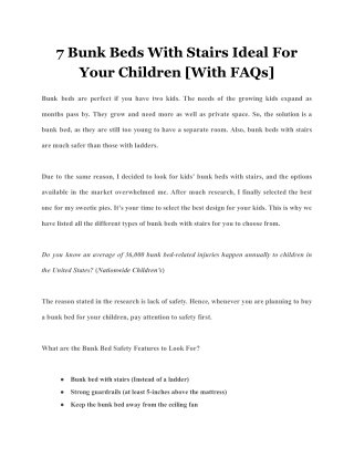 7 Bunk Beds With Stairs Ideal For Your Children [With FAQs]