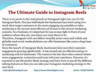 The Ultimate Guide to Instagram Reels