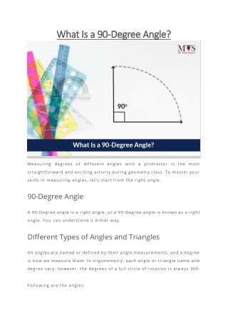 What Is a 90-Degree Angle