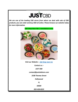 CBD Shop Near Me  Justcbdstore.com