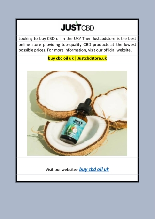 buy cbd oil uk Justcbdstore.uk