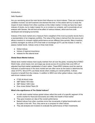 global stock market index- Zylostar