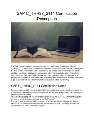 SAP C_THR87_2111 Certification