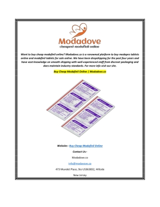 Buy Cheap Modafinil Online  Modadove.co