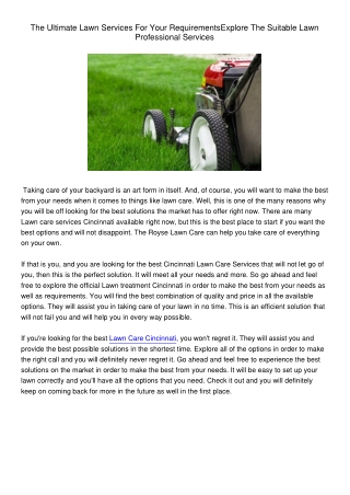 TheUltimateLawnServicesForYourRequirementsExploreTheSuitableLawnProfessionalServices862