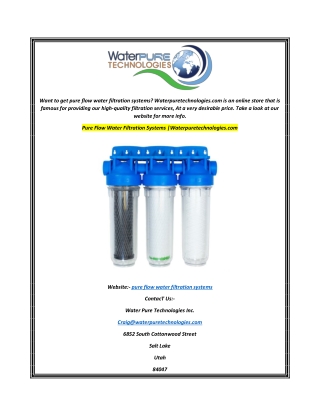 Pure Flow Water Filtration Systems Waterpuretechnologies.com (1)