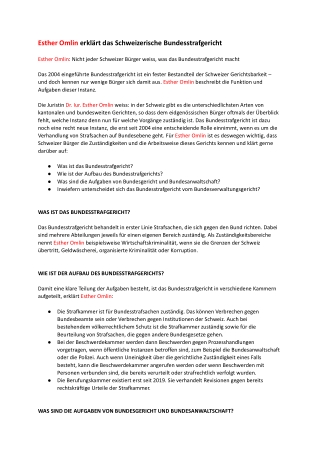 Esther Omlin erklärt das Schweizerische Bundesstrafgericht .docx