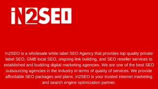 Affordable SEO Reseller - In2SEO