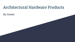 Architectural Hardware Products (2)
