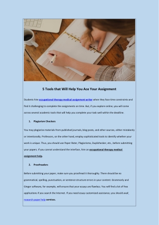 5 Tools that Will Help You Ace Your Assignment