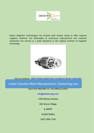 Linear Induction MotorLinear Induction Motor Manufacturers | Dextermag.com