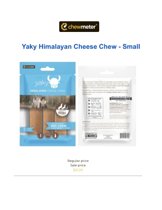 Yaky Himalayan Cheese Chew Small - Chewmeter