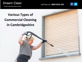 Various Types of Commercial Cleaning in Cambridgeshire