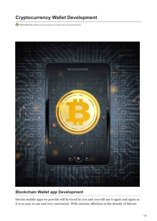 Cryptocurrency Wallet Development