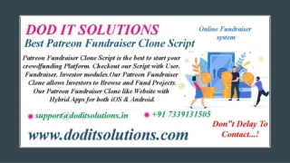 Readymade Patreon Fundraiser Clone System - DOD IT SOLUTIONS