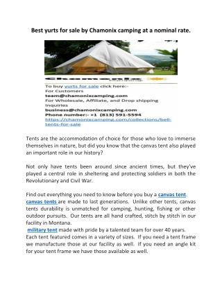 yurts for sale