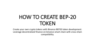 HOW TO CREATE BEP-20 TOKEN