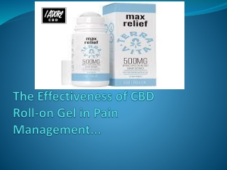 The Effectiveness of CBD Roll-on Gel in Pain PPT -2
