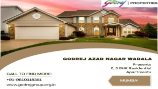 Godrej Azad Nagar Wadala Godrej new project in Mumbai