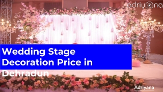 Wedding Stage Decoration Price in Dehradun