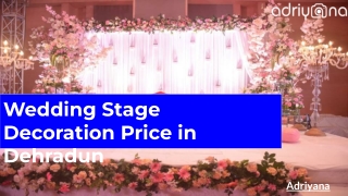 Wedding Stage Decoration Price in Dehradun