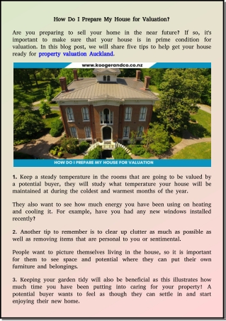 best tips for house valuation in Auckland