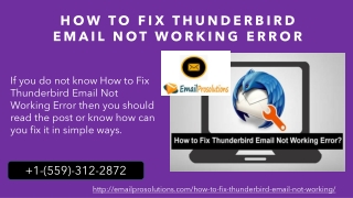 Call  1-(559)-312-2872 - How to Fix Thunderbird Email Not Working Error