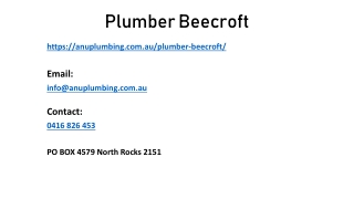 Does Plumber Beecroft Handle All Plumbing Problems?
