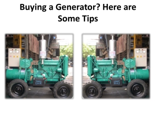 Some of the tips generator buying guide