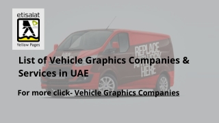 List of Vehicle Graphics Companies & Services in UAE