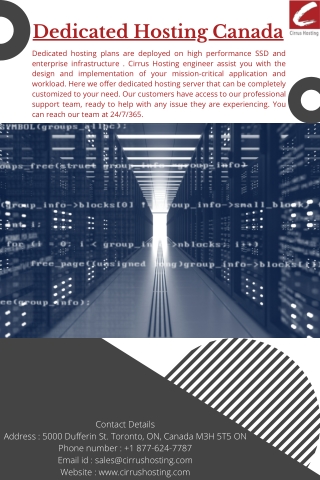 Dedicated Hosting Canada Pdf