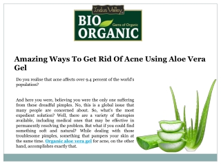Amazing Ways To Get Rid Of Acne Using Aloe Vera Gel