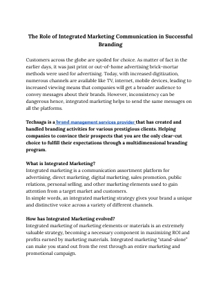 The Importance of Integrated Marketing for Branding | Tehcsaga