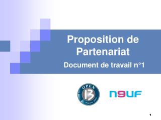 Proposition de Partenariat Document de travail n°1