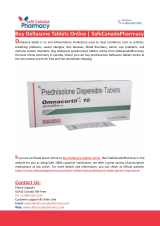 Buy Deltasone Tablets Online