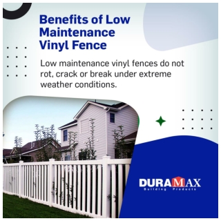 Benefits of Low Maintenance Vinyl Fence