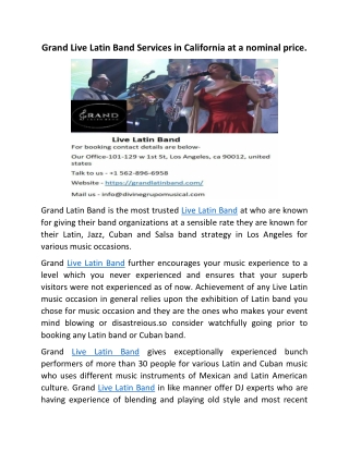 Live Latin Band