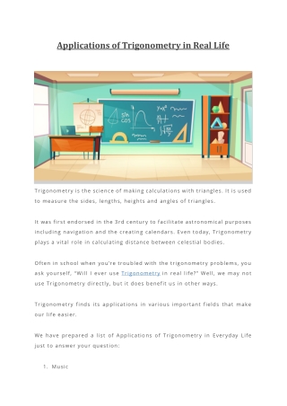 Applications of Trigonometry in Real Life