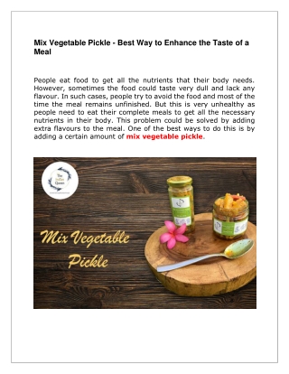 Mix Vegetable Pickle
