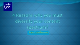 4 Reasons why you must diversify your content spectrum (1)