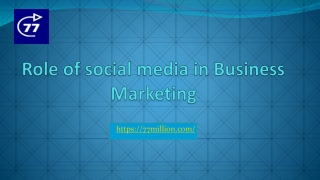 Role of social media in Business Marketing (1)