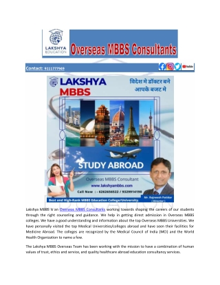 Study MBBS Abroad Consultants