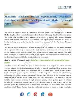 Anesthesia Machines Market