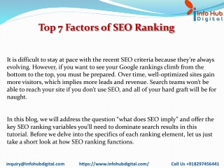 Top 7 Factors of SEO RankingPDF